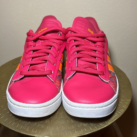 Women’s Sz 9 Adidas x Farm Rio Grand Court Alpha Cloudfoam Comfort Court Shoes - Picture 3 of 12